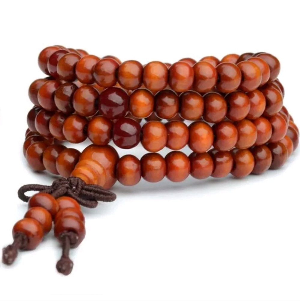 108 Wooden Mala Bead Bracelet Prayer Bead Yoga Bead